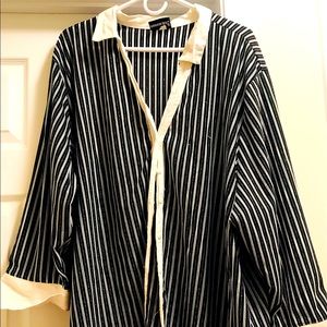 Metallic Black/White/Silver Blouse